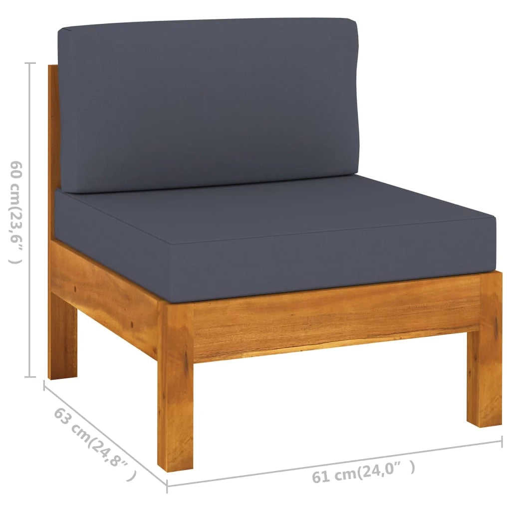 Set di mobili da giardino per esterni 8 pezzi con cuscini legno di acacia grigio scuro 02_0017593