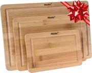 Set di Snidatoi in Bambù - 3 Dimensioni Snidatoi in Legno per la Cucina - Snidatoi Antibatterici per Carne, Formaggio e Verdure