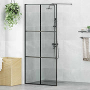 Parete Doccia Walk-in Nero 90 x 195 cm vetro temperato