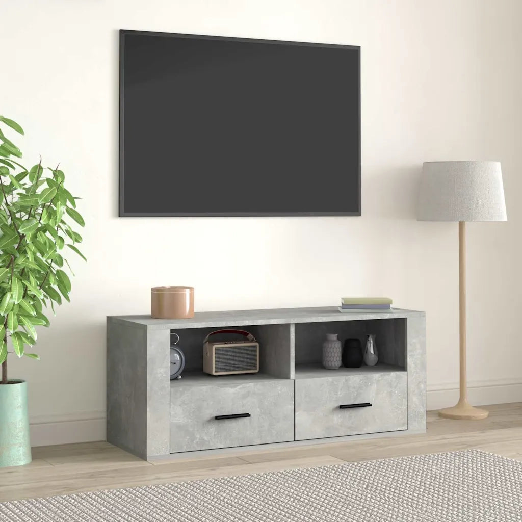 Mobile per TV-Credenza TV-Console TV Grigio Cemento 100x35x40 cm Legno Multistrato 795755