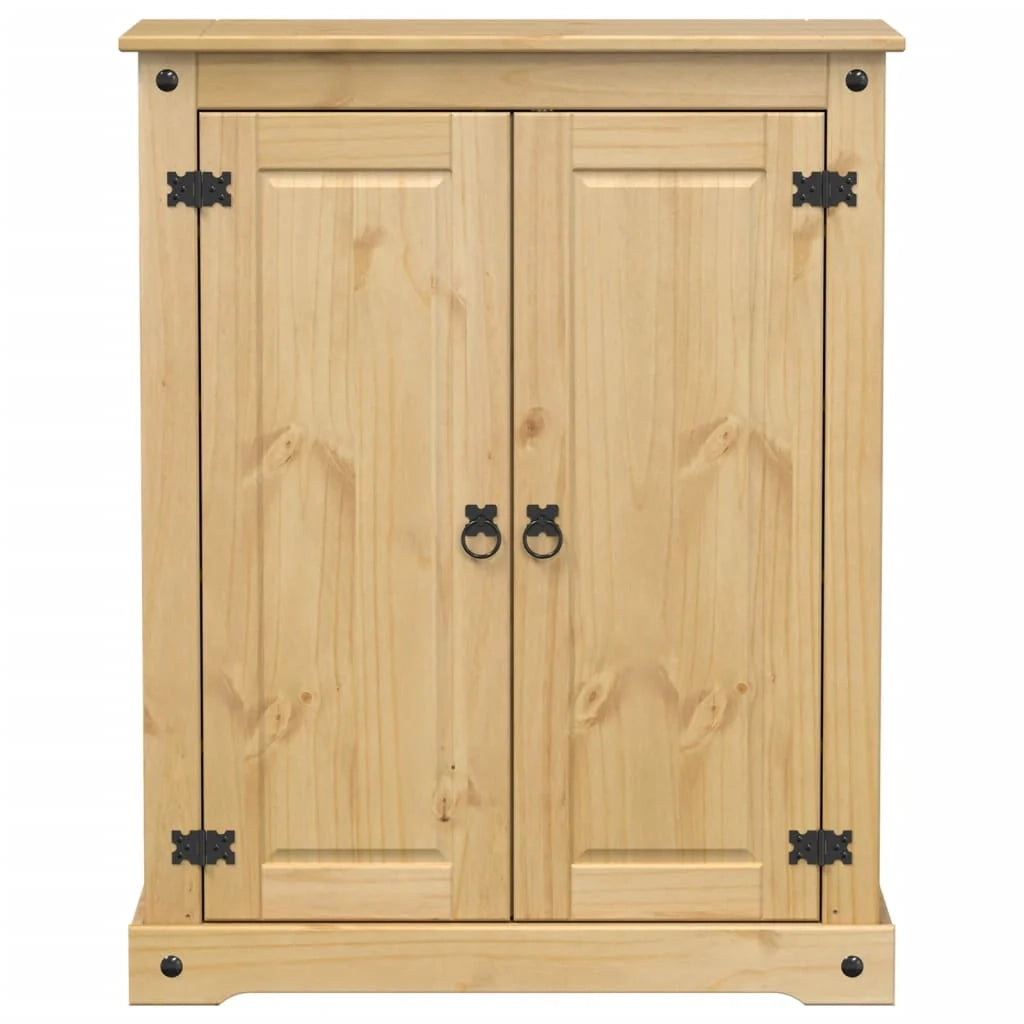 Scarpiera mobiletto portascarpe mobile per ingresso/corridoio/soggiorno Corona 86 x 38,5 x 108 cm legno di pino massiccio marrone 02_0021746