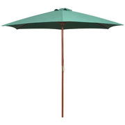 Ombrellone mobile da giardino con palo in legno 270 x 270 cm verde 02_0008141