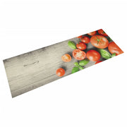 Tappetino da cucina lavabile con motivo a pomodori 60 x 180 cm morbido e soffice stile contemporaneo velluto rosso 02_0056460