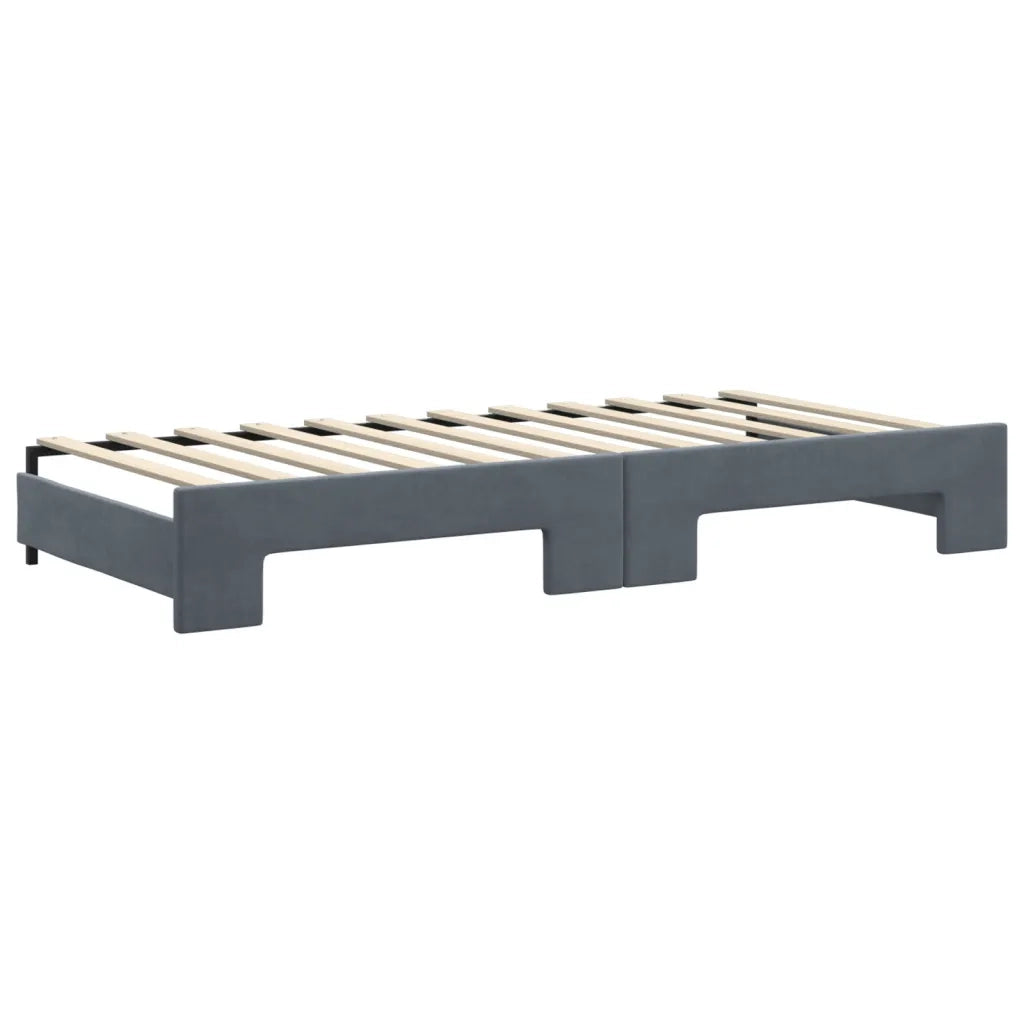 Divano Letto con Letto Estraibile-Sofa Letto-Daybed Grigio Scuro 90x200cm Velluto 530138