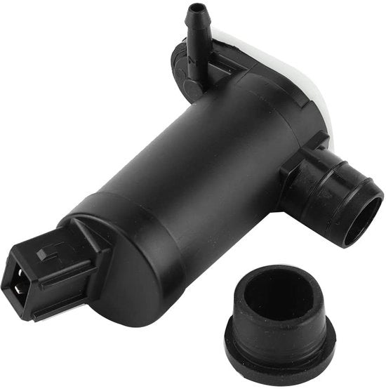 Ruitenwissersproeierpomp compatibile con Focus/Mondeo/Transit/Granada - Materiale ABS - Nero - Numero di riferimento 87AB17K624AB - Incluso gasket di copertura - Ritenuta per rutenoscatto