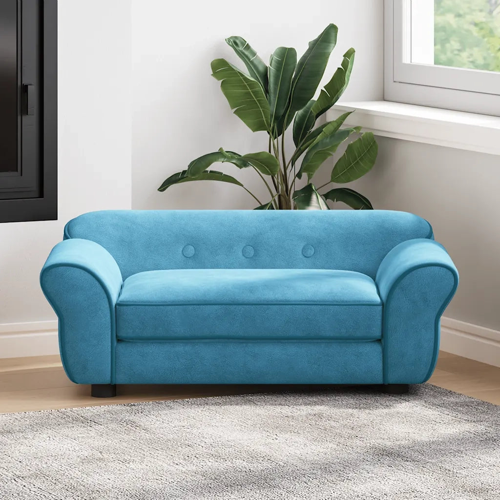 Divano per Cani Turchese 72x45x30 cm in Peluche CFW6324345