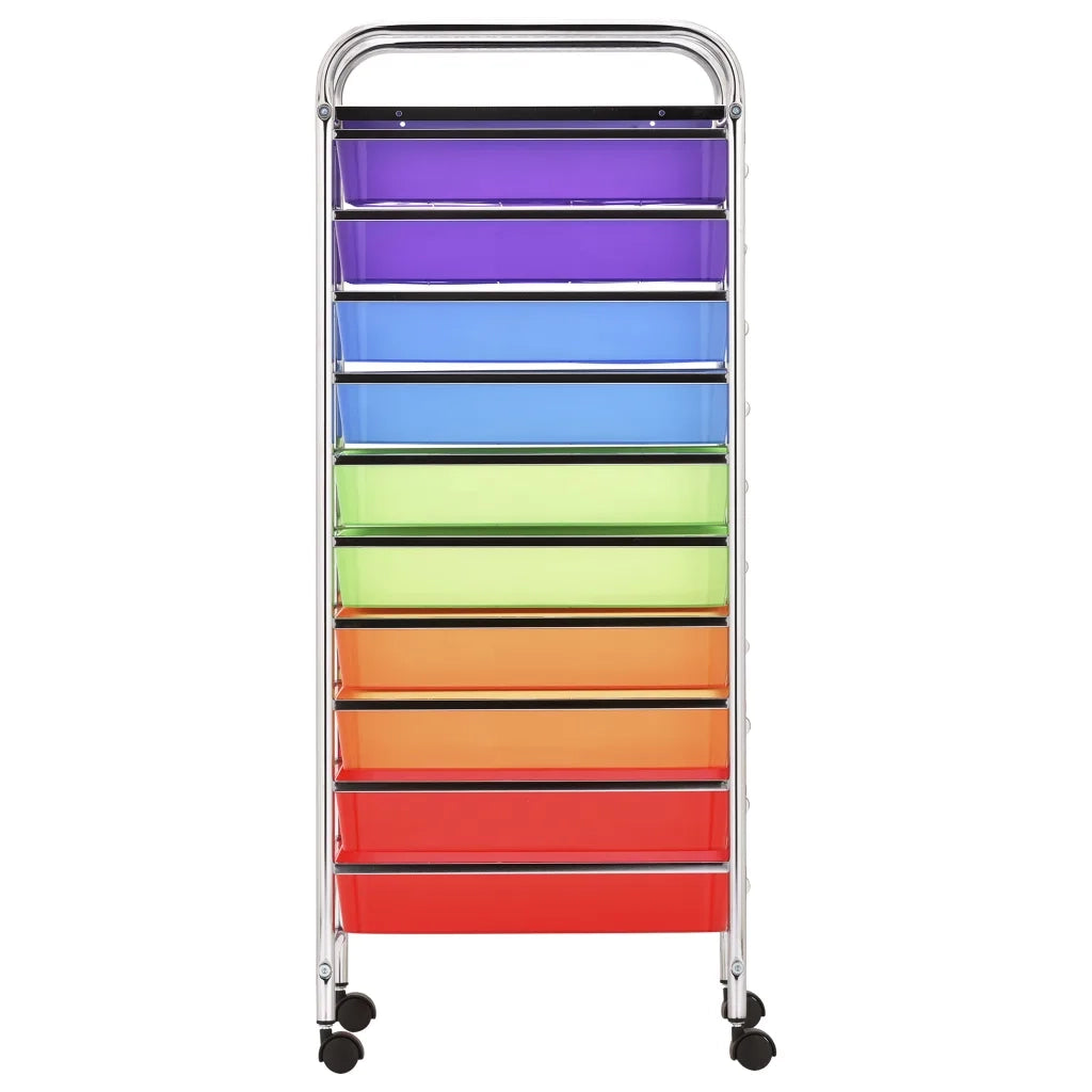 Carrello Portaoggetti XXL 15 Cassetti Multicolore in Plastica CFW7104095