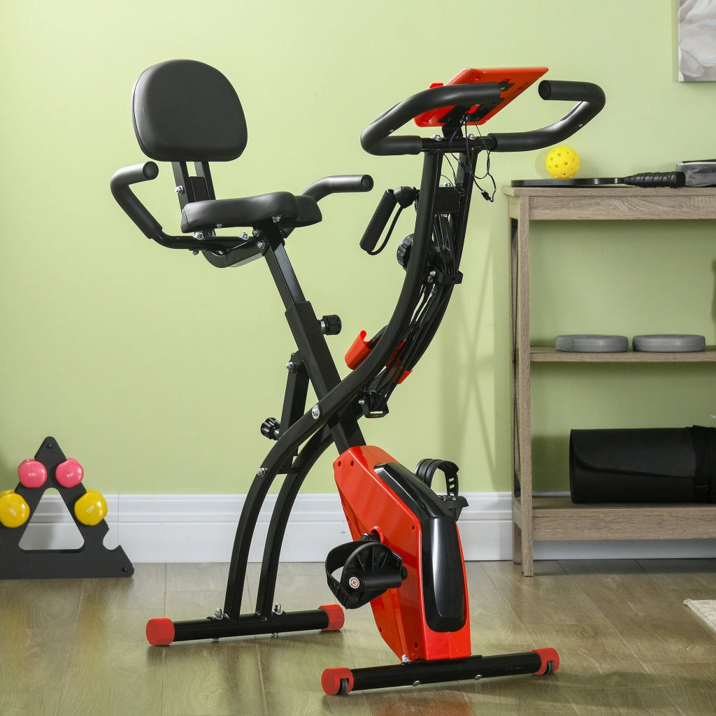Cyclette pieghevole 2-in-1 ¨C Xylo ¨C con display LCD, cardiofrequenzimetro, resistenza magnetica 8 livelli