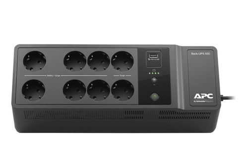 APC Back-UPS 650VA 230V 1 USB charging port - (Offline-) USV gruppo di continuità (UPS) Standby (Offline) 0,65 kVA 400 W 8 presa(e) AC