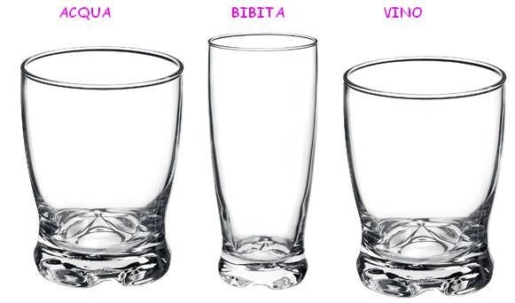 Set 3 Bicchieri da tavola vino madison 18 cl bormioli
