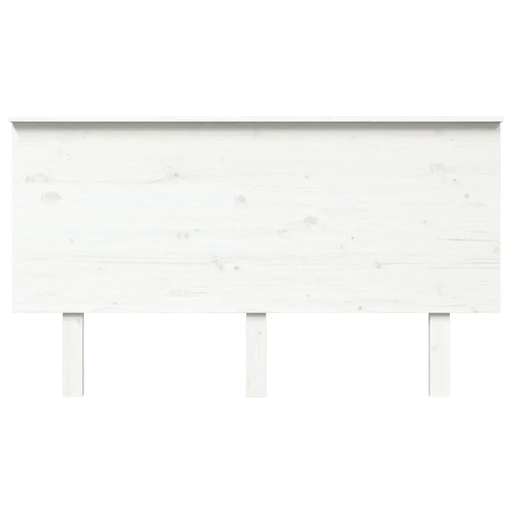 Testiera per Letto Bianca 144x6x82,5cm Legno Massello di Pino
