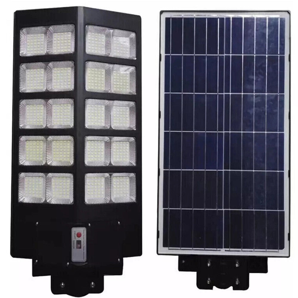 Trade Shop - Faro Led Lampione Stradale Con Pannello Solare 1000 W Crepuscolare Con Staffa -