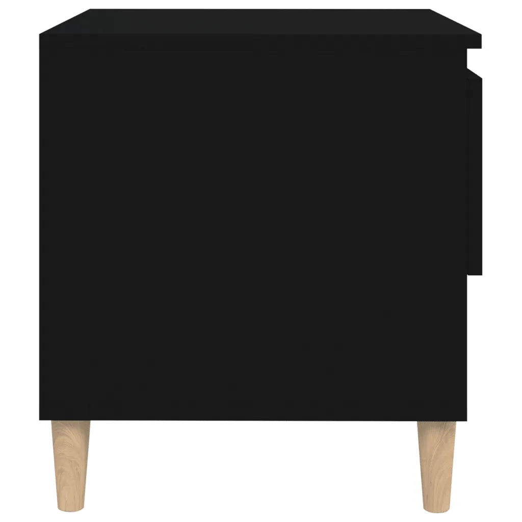 Comodini 2 pz-Set di 2 Tavolino da notte Neri 50x46x50 cm in Legno Multistrato