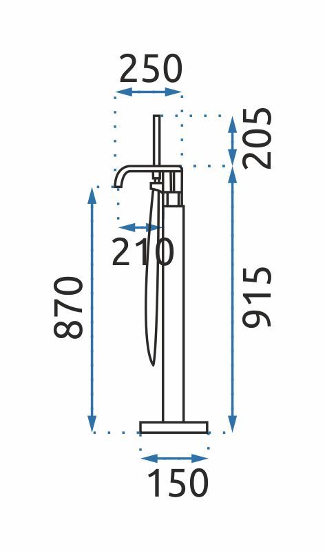Rubinetto Da Vasca Rea Carat Gold