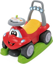 Chicco Billy Quattro, Gioco 4in1 Evolutivo, Cavalcabile, Primipassi, Dondolo, Spingi&Vai, Volante Elettronico con Luci e