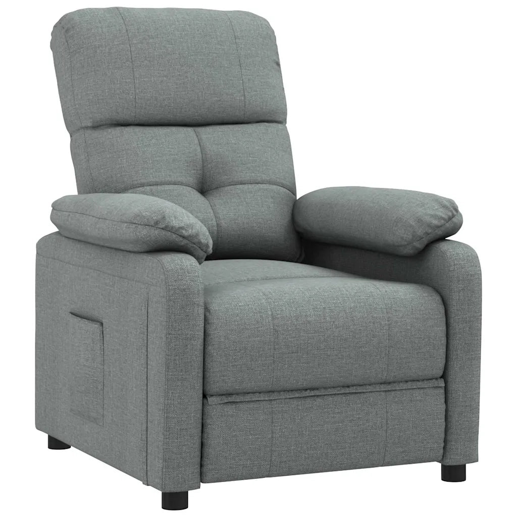 Divano Sedia-Poltrona Reclinabile in Tessuto Grigio Scuro 683691