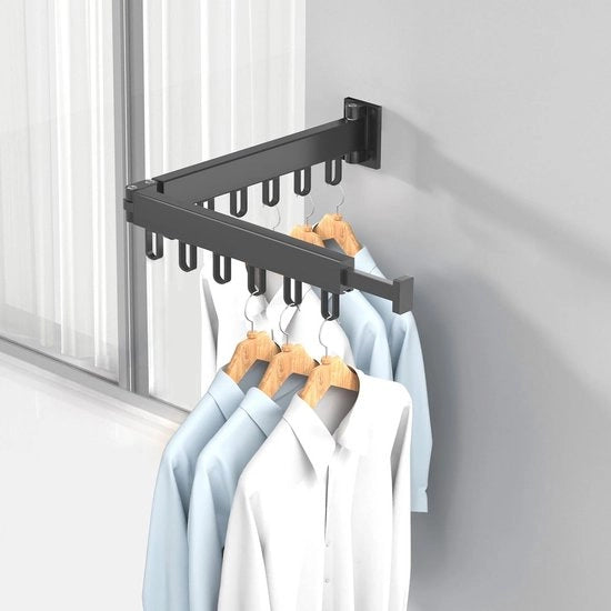Droogrek Opvougbile per Parete per Abbigliamento - Risparmio di Spazio per Bagni, Camere da Letto e Balconi - Resistente e Duraturo - Ideale per Bagni, Camere da Letto e Balconi