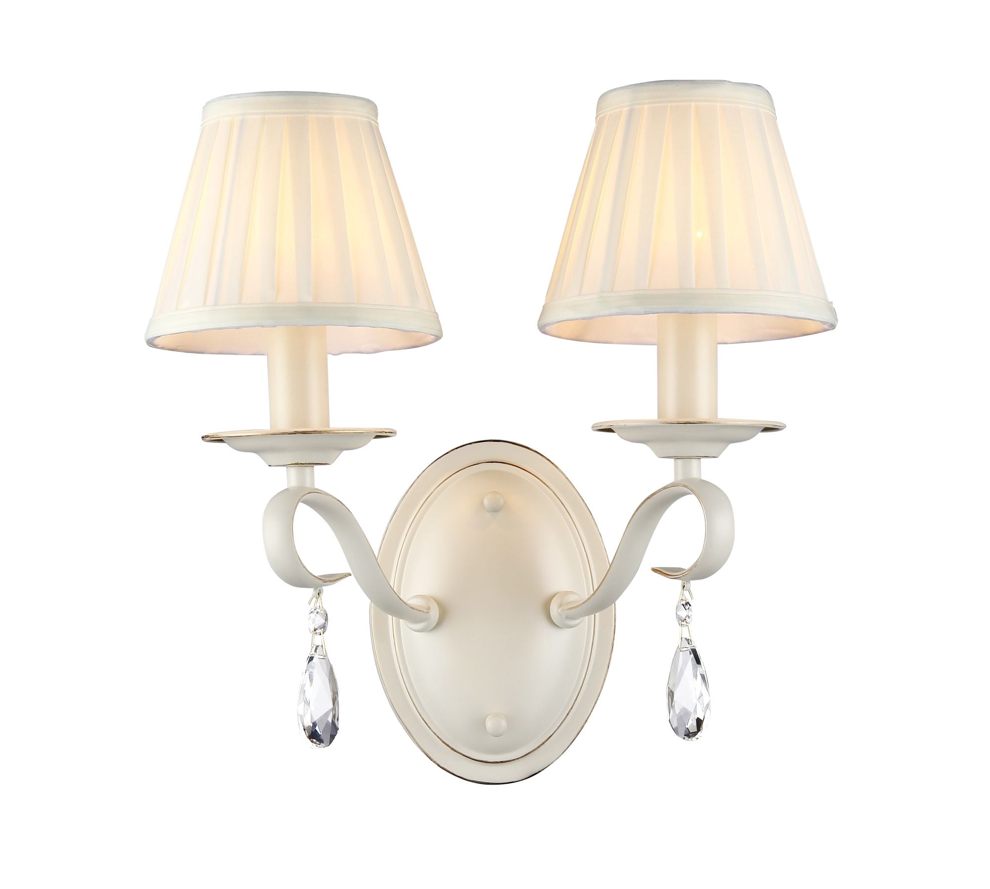 Lampada da parete Elegant in Metallo Brionia Beige