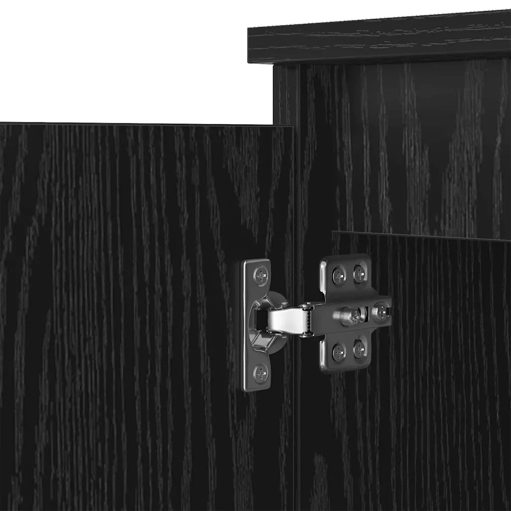 Credenza-Buffet-Armadio da cucina Rovere Nero 60 x 35 x 70 cm Legno multistrato 736438