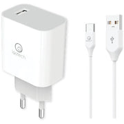 CARICABATTERIA SMARTPHONE RAPIDO LS-N LOSTECH - TYPE-C  BIANCO VOLT 220 + CAVO CM 100- 3 pezzi