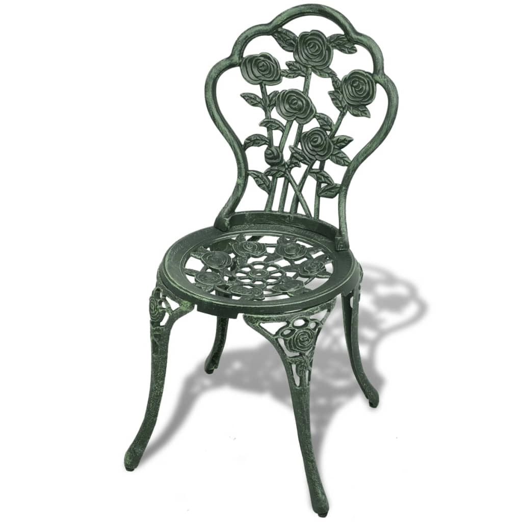 Set bistrot 3 pezzi in alluminio pressofuso verde 02_0014490
