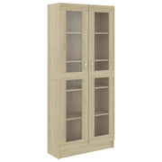 Armadietto Vetrina Rovere Sonoma 82,5x30,5x185 cm Multistrato CFW9131325