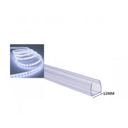 Trade Shop - Profilo In Plastica Da 1mt Senza Copertura Per Strip Led Strisce Da 12mm Ps-12mm -