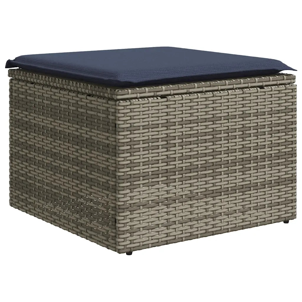 Salotto da Giardino-Set Divani da Giardino 5 pz con Cuscini Grigio in Polyrattan 288499