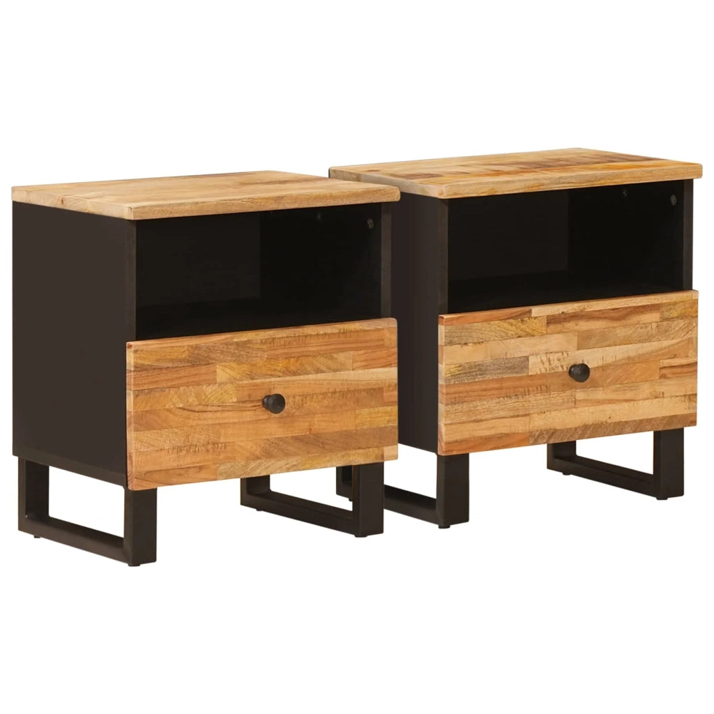 Armadio letto compatto con cassetto 40 x 33 x 46 cm in legno massello di mango marrone 02_0057809