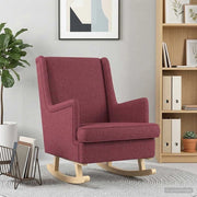 Sedia a dondolo Rosso Vino 62 x 80 x 85 cm Tessuto 42029965