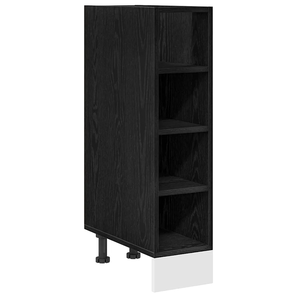 Base per Cucina con lo scaffale Rovere nero 20 x 44,5 x 81,5 cm