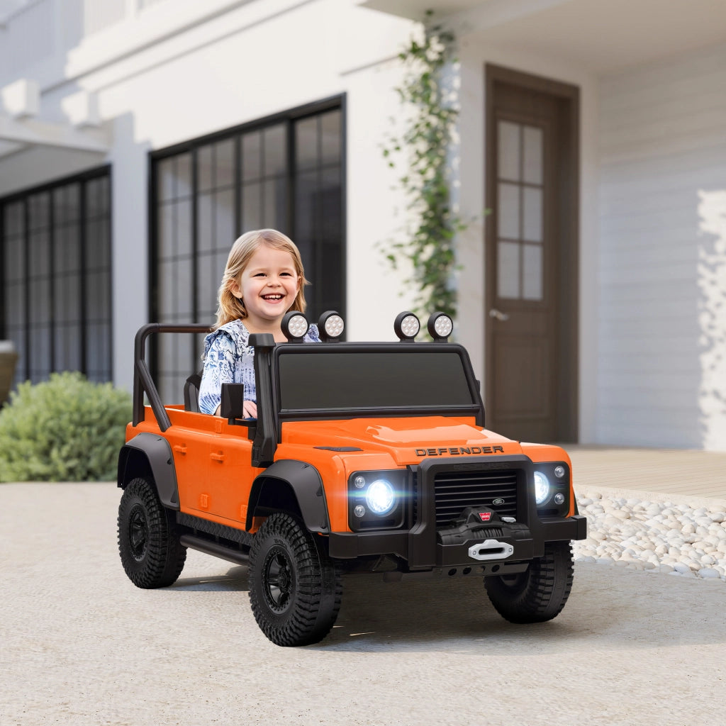 Auto Elettrica per Bambini ¨C zephmum ¨C Arancione con Telecomando e Luci LED