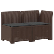 Divano da Giardino a 2 Posti con Cuscini Aspetto Rattan PP 8011929