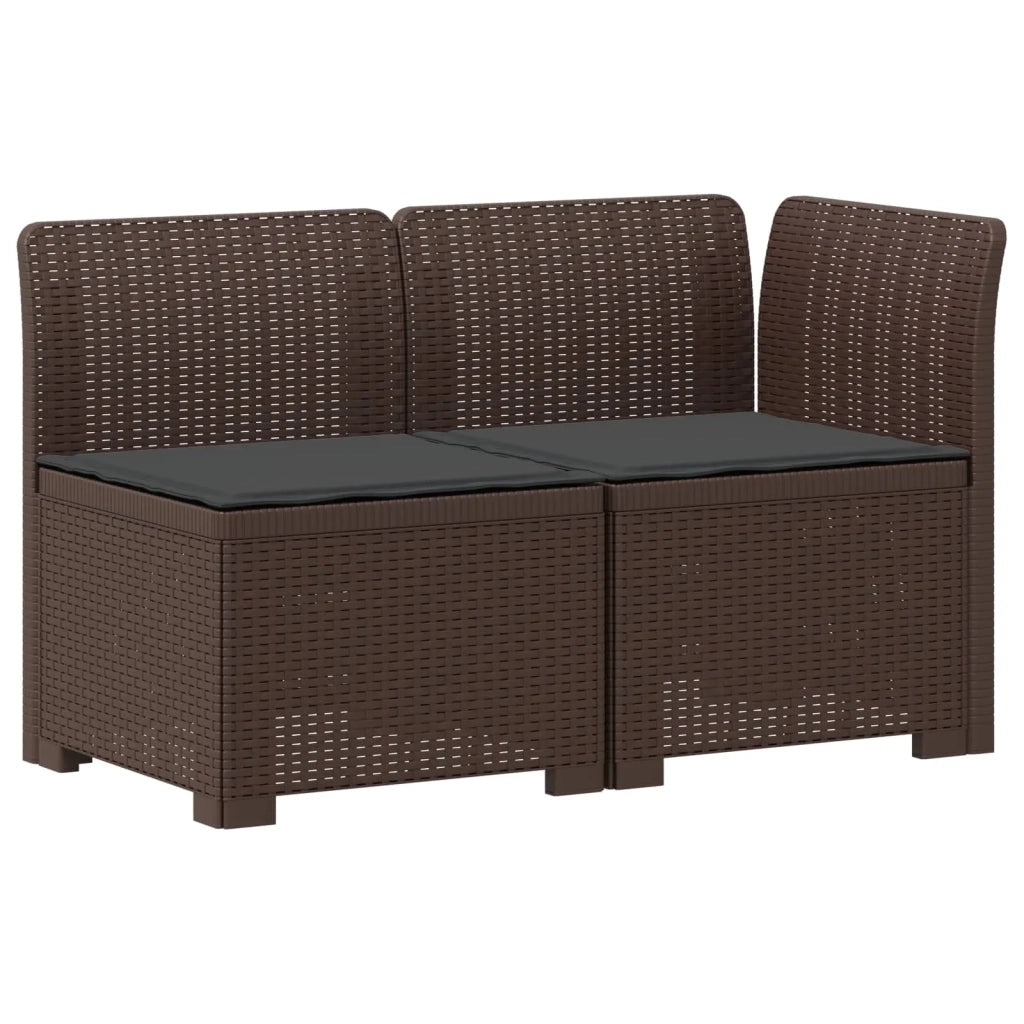 Divano da Giardino a 2 Posti con Cuscini Aspetto Rattan PP 8011929