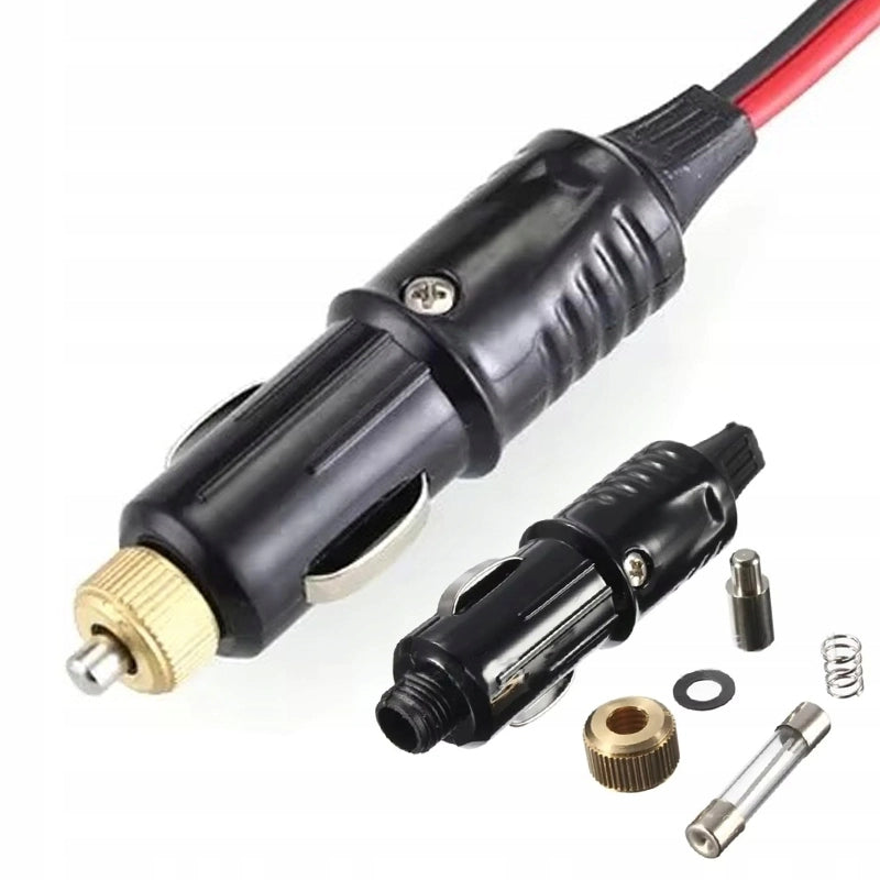 Spina Accendisigari Auto 12/24V 20A con Fusibile – Alta Qualità, Plastica Resistente | Dimensioni 75x20 mm, Peso 23 g