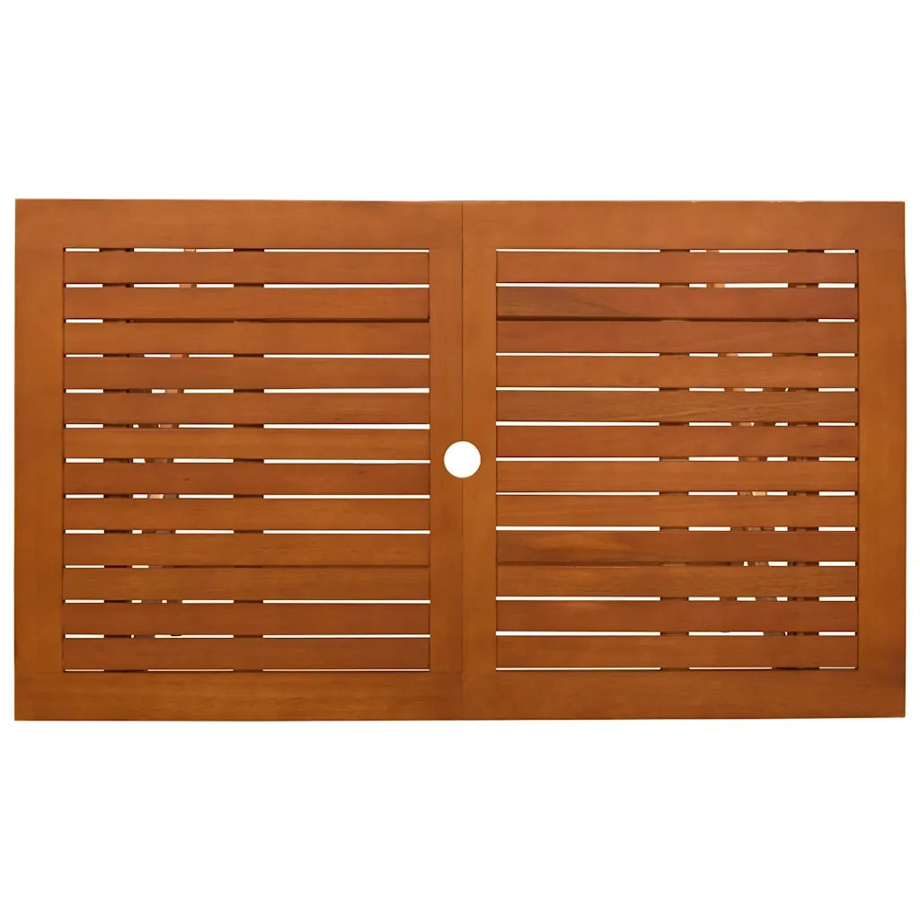 Tavolo Giardino Pieghevole 120x70x75cm Legno Massello Eucalipto 316621