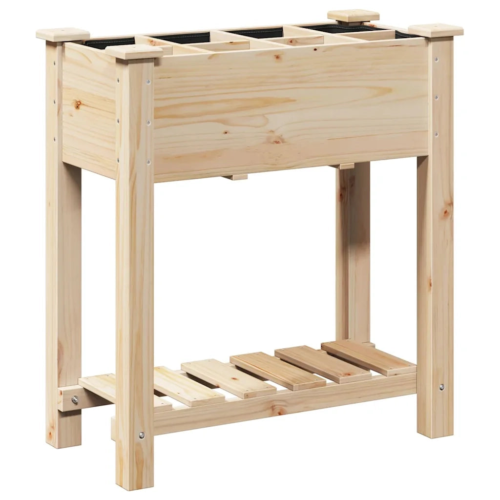 Vaso da giardino con lo scaffale Beige 71 x 37 x 76,5 cm 42006579