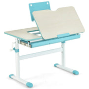 Scrivania per bambini regolabile in altezza 80 x 51,5 x 73 cm supporto inclinabile design sicuro atmosfera accogliente metallo blu 20_0010910