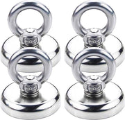 Magnetodi Neodymium Forte 45 kg Anello di Lifting per Magneetvisseria - Fissaggio per Falegnameria e Pesca in Acqua - Diametro 32 mm Pacchetto da 4
