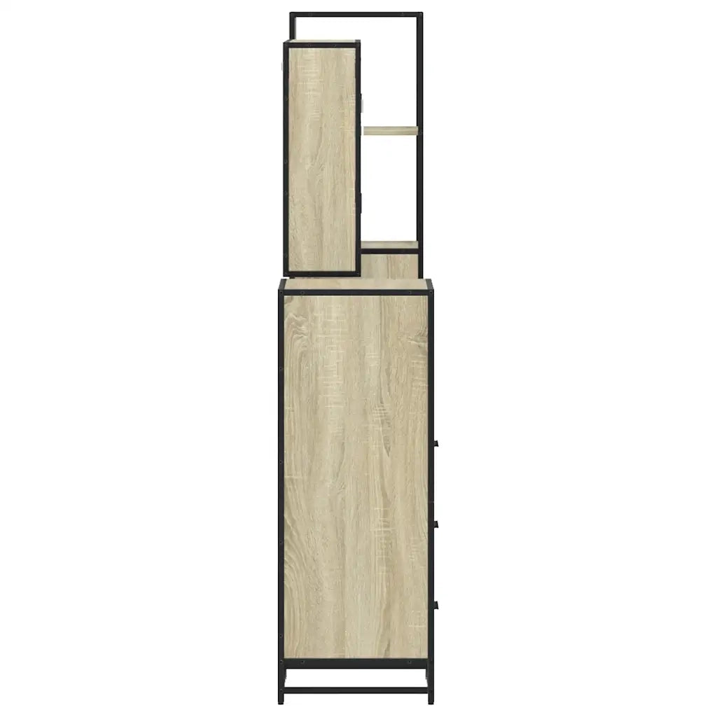 Set Mobili da Bagno 4 pz Rovere Sonoma in Legno Multistrato 3301296