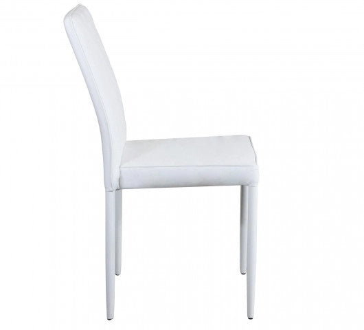 SEDIA BLOSSOM CON RIVESTIMENTO IN ECOPELLE BIANCO