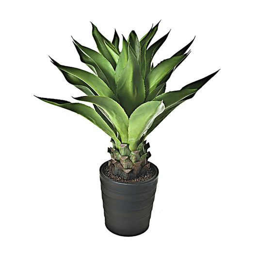 Aloe Artificiale con Vaso Altezza 90 cm Verde