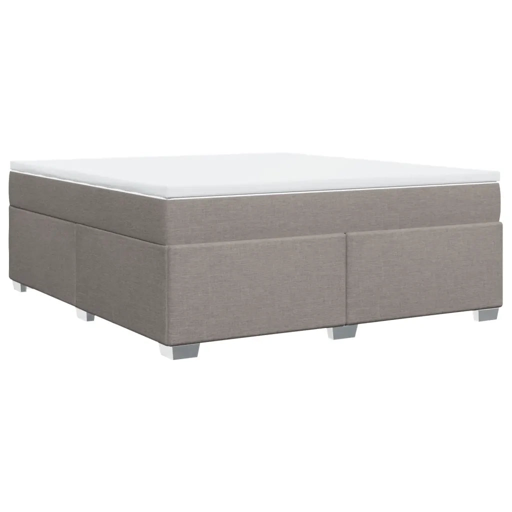 vidaXL Giroletto a Molle con Materasso Tortora 180x200 cm in Tessuto