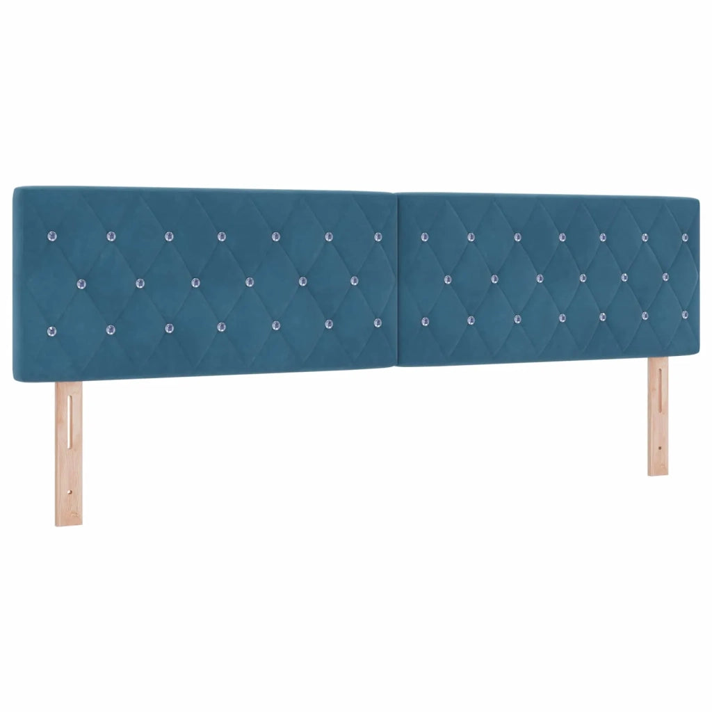 Letto ottomano con materasso Blu Scuro 180 x 200 cm Velluto 3456505