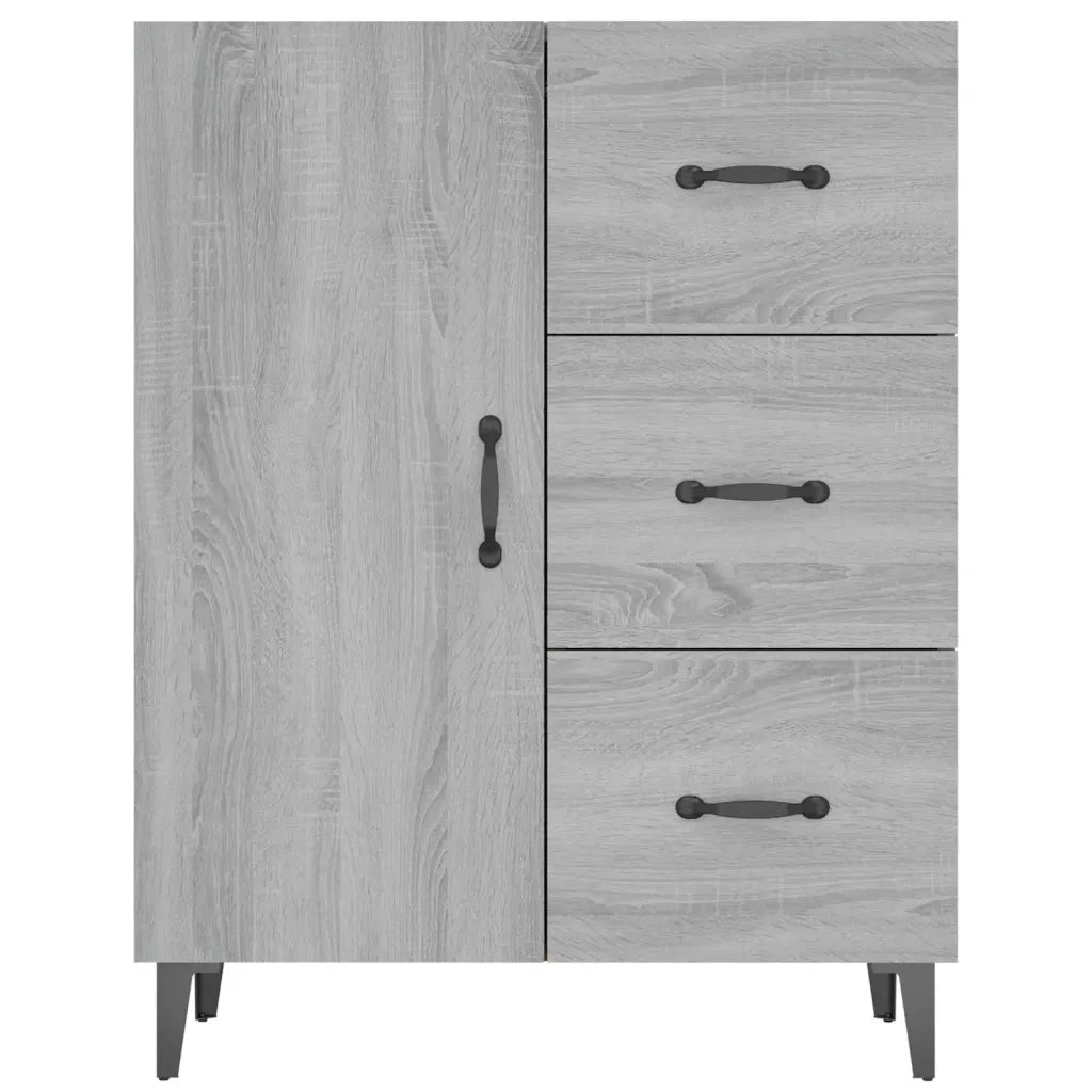 Credenza-Buffet-Armadio da cucina Grigio Sonoma 69,5x34x90 cm in Legno Multistrato 390054