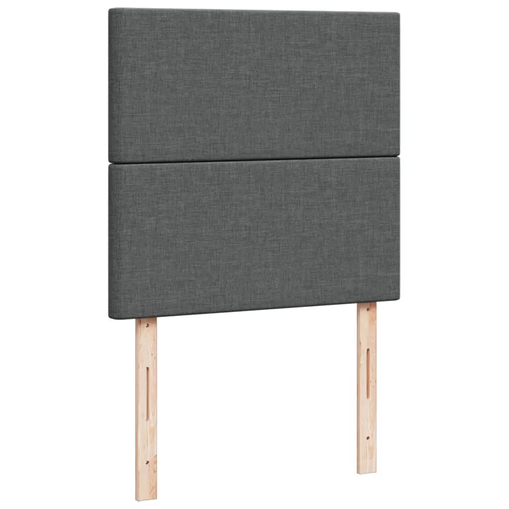 Giroletto a Molle con Materasso Grigio Scuro 100x200 cm Tessuto 3291573