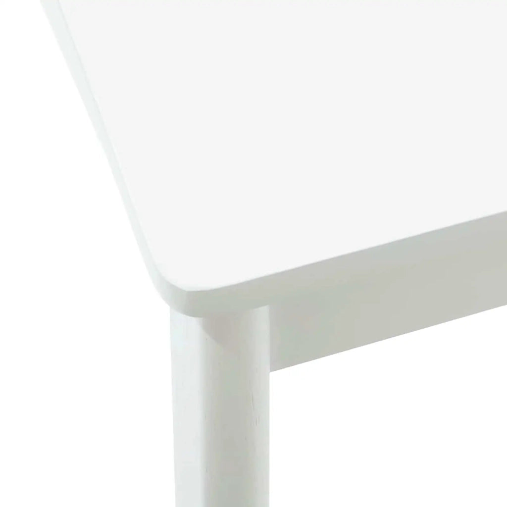 Sedia da pranzo 2 pcs Bianco e Bianco Legno di gomma solido