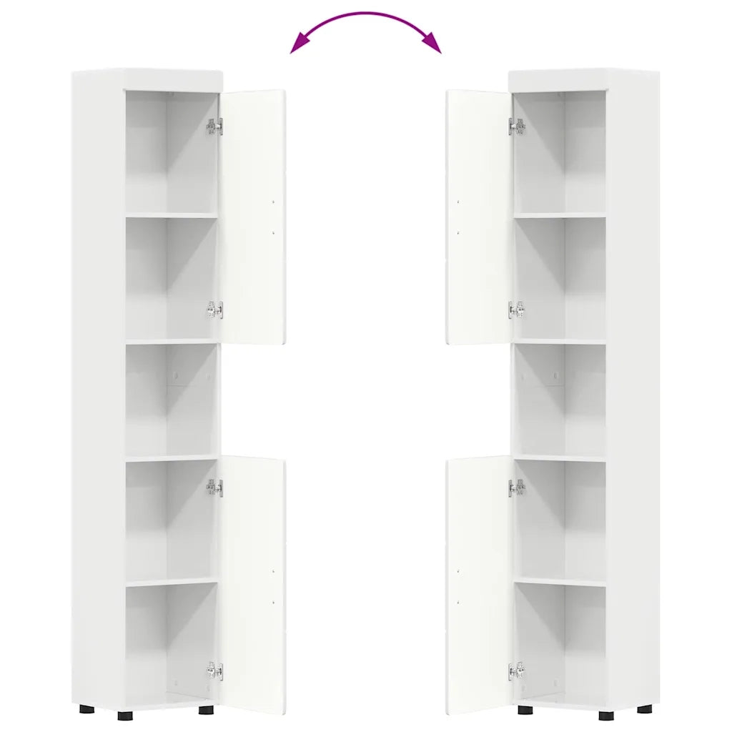 Set di mobili per il bagno TULUM 3 pz Bianco Lucido 3398038