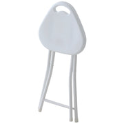SGABELLO IN ABS E METALLO BIANCO PIEGHEVOLE