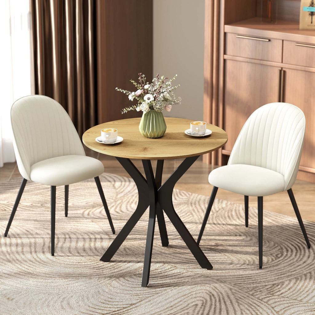 Tavolo da pranzo rotondo ¨C zephmum ¨C legno naturale 78x78x75